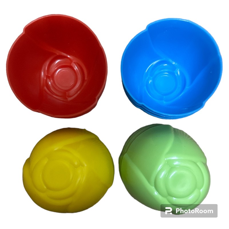 16 Pieces Plastic Mold Flower Shape Cake Decorating Steam Mold Pudding Jelly