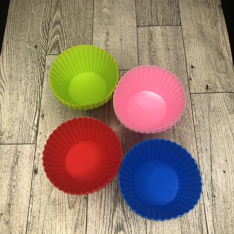 Reusable Silicone Baking Cups - Pack of 20. Baking Crafts Sensory 4 Colors gallery
