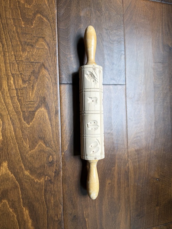VTG Springerle Rolling Pin - Marked W. Germany gallery