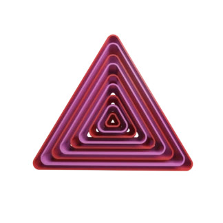 Set of 9 Equilateral Triangles Rounded Corners Cookie Cutter