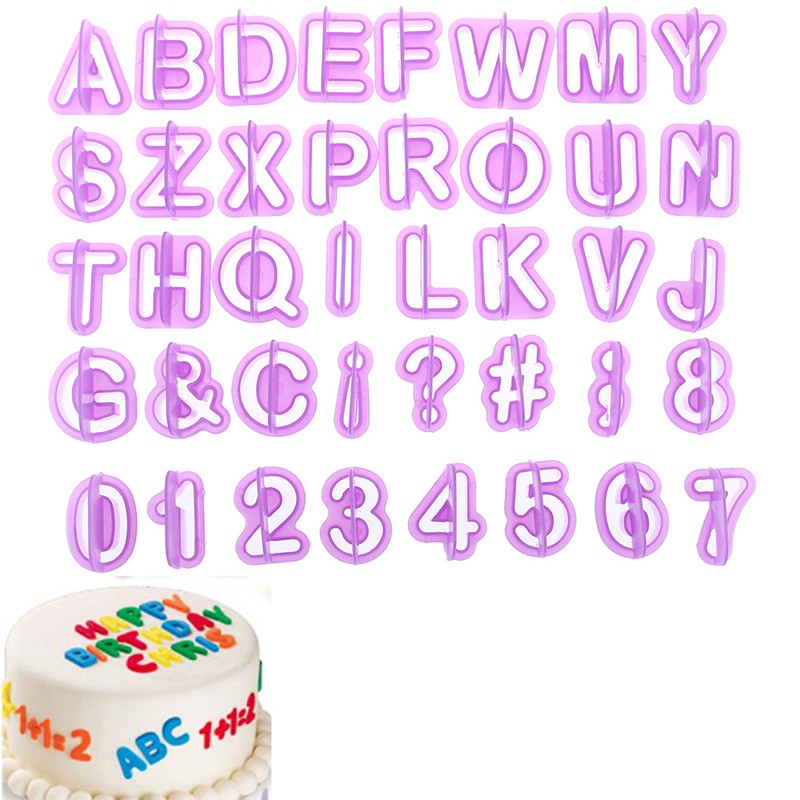 40Pcs/1Set Cake Baking Letter Cookie Fondant Alphabet Number Mold DIY Mold HJ gallery