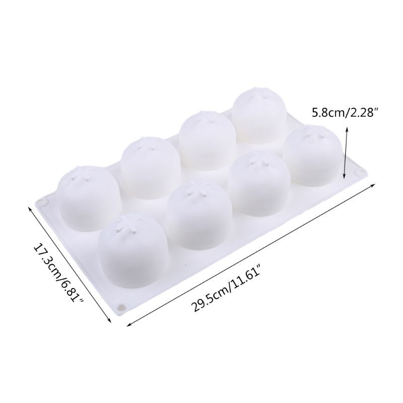 8 Holes Orange Shaped Fondant Molds Silicone Bakeware Chocolate Cake Decoration gallery