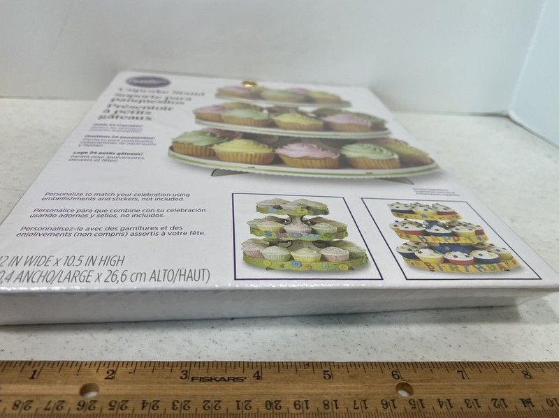 Wilton Cupcake Stand-White 12"X10.5" Holds 24 Cupcakes, Cardboard, New gallery