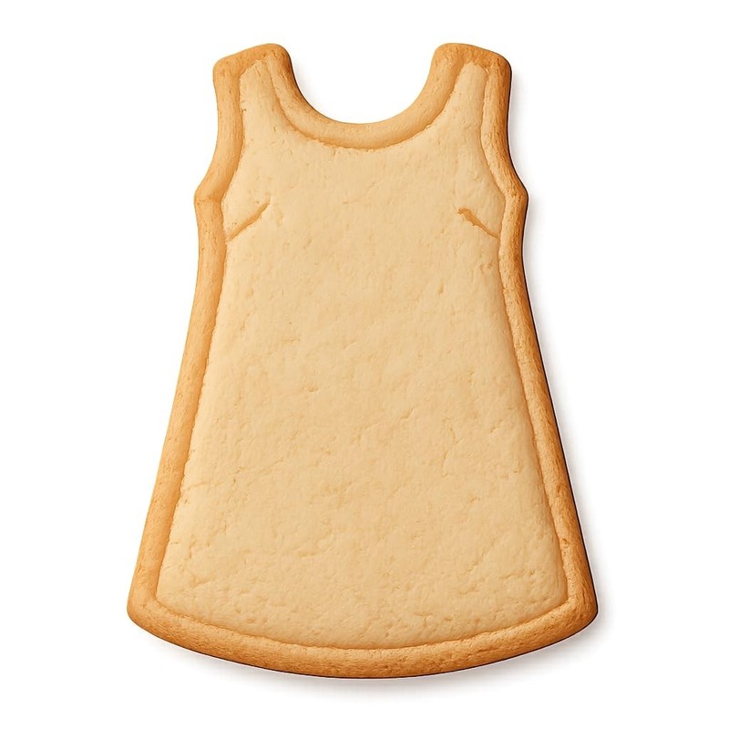 Shift Dress Cookie Cutter & Stamp, Fondant & Clay Cutter – 3×4″