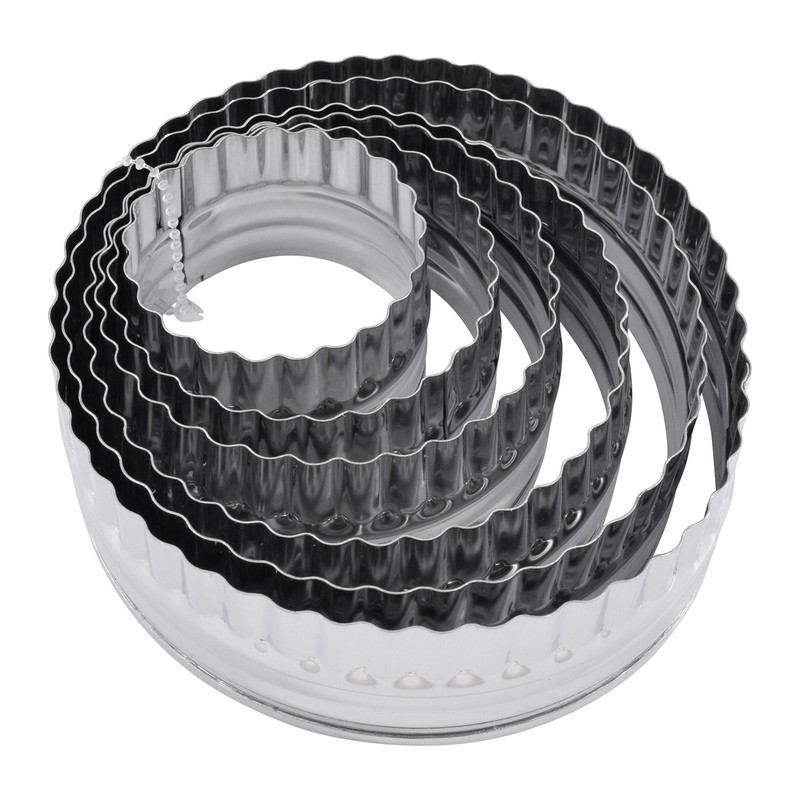 R&M International Double Sided Biscuit Cutter, Fluted & Round, Stainless gallery