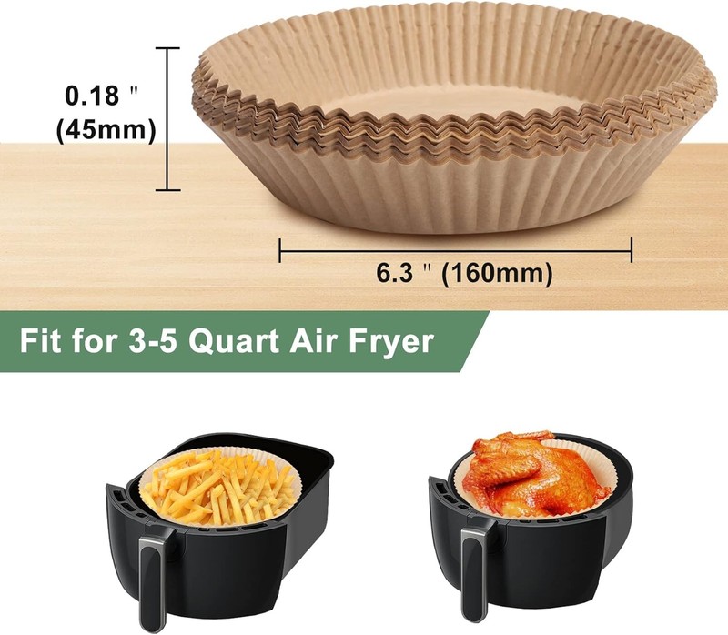 Air Fryer Paper Liner, Unbleached & Biodegradable Material, Disposable gallery