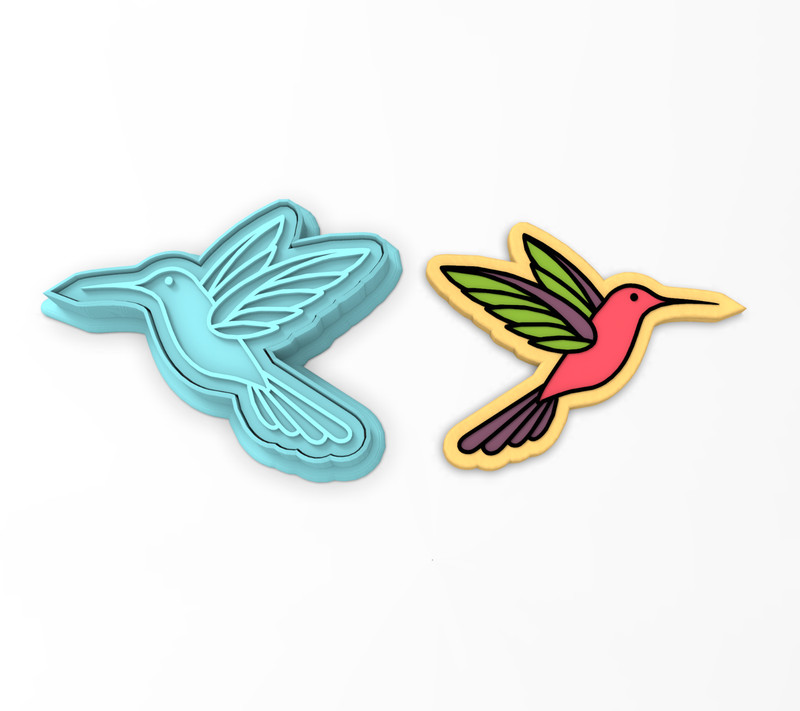 Hummingbird Cookie Cutter & Stamp | Bird Nectar Flower Migration Spring Summer