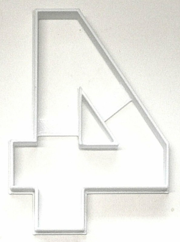 NUMBER FOUR 4 BIRTHDAY ANNIVERSARY LARGE SIZE 4″ COOKIE CUTTER USA PR3804