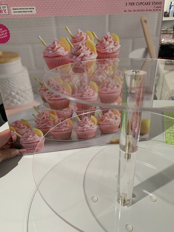 3-tier Acrylic Cupcake Stand With Box - 8 In, 10 In And 12 In Circles gallery