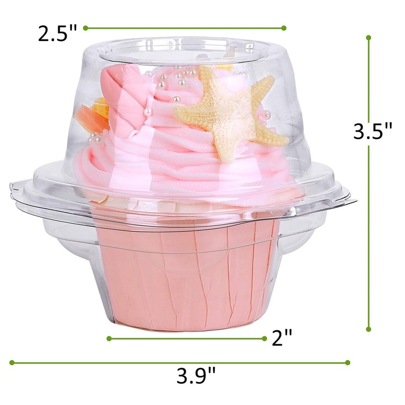 Cupcake Boxes Individual Cupcake Containers, 100 Packs Regular Single Cupcake... gallery