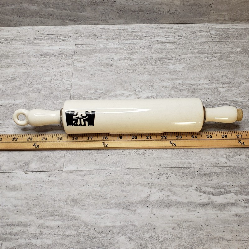 Vintage Hall Ceramic Tavern Silhouette Ice Water Rolling Pin Collector gallery