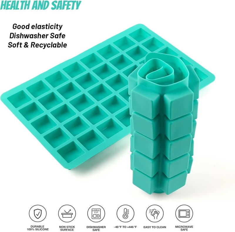 2 Pack Caramel Candy Molds, 40 Cavities Square Cube Silicone Molds for gallery