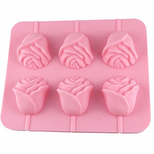 3D Flower Lollipop Mold and 20Pcs Sticks - MoldFun Rose Silicone Lolly Pop gallery