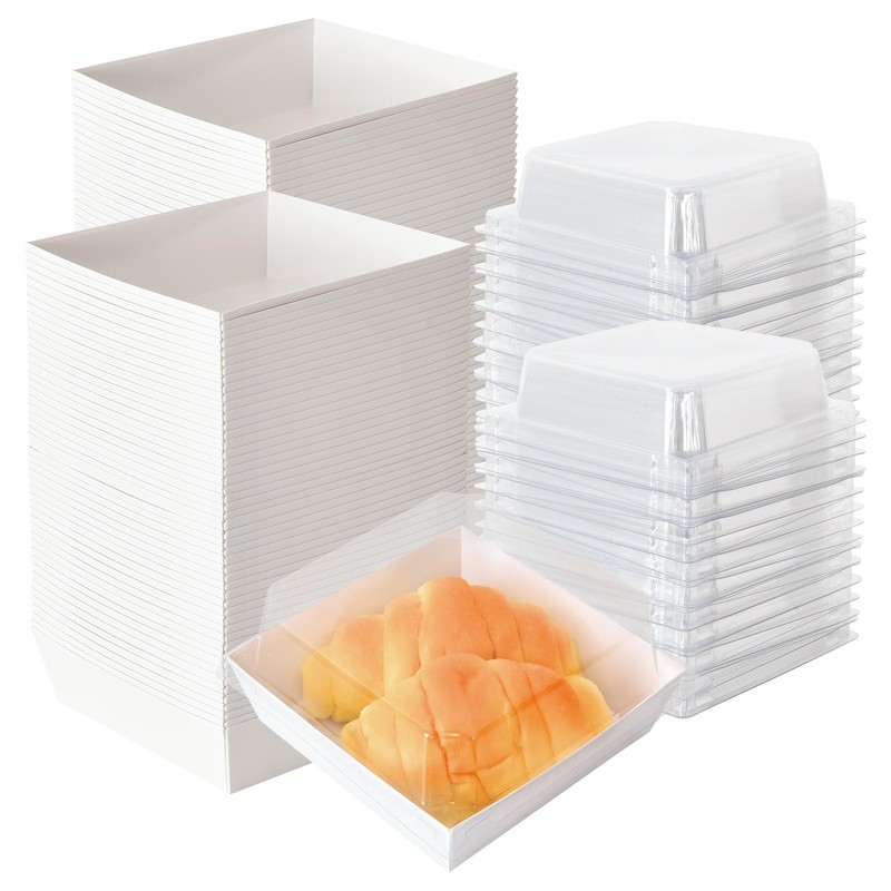 Small Charcuterie Boxes with Clear Lids,To Go Paper Mini Charcuterie Box,Disp…