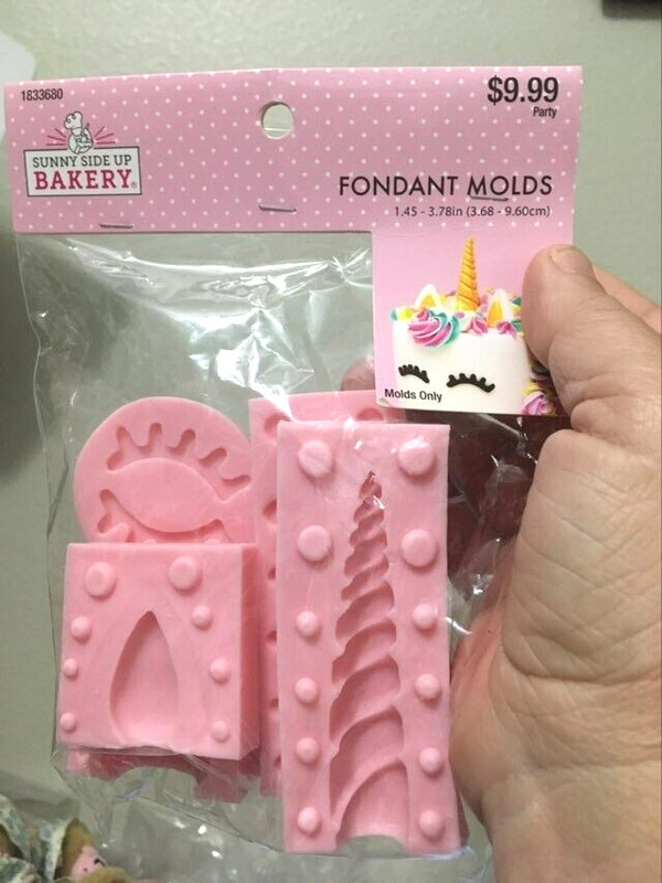 Unicorn Silicone Fondant Molds Cake Decorating set: horn ears eyelashes