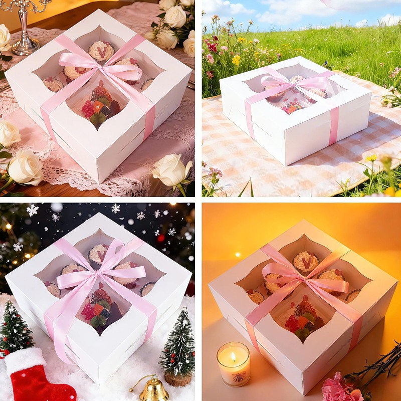 10-Pack Cupcake Combo with Clear Window, 1 Small Cake and 5 Cupcakes Storage ... gallery