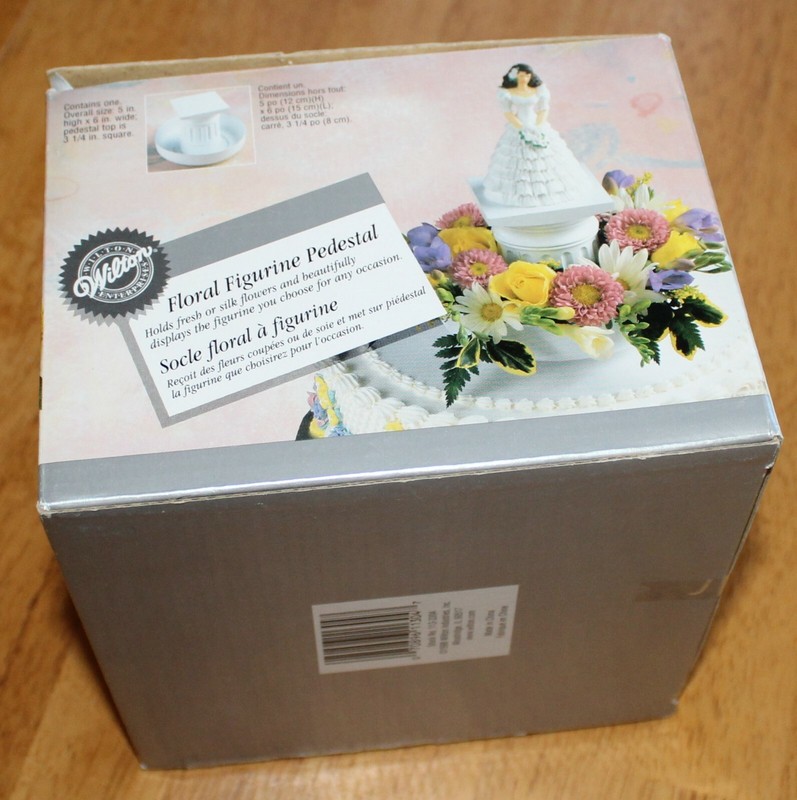 Wilton FLORAL FIGURINE PEDESTAL #113-3304 NEW/PKG Wedding , Quinceanera Cakes