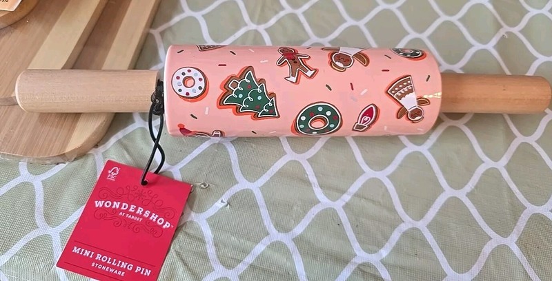Wondershop Mini Rolling Pin Gingerbread Christmas Theme. 2 Available