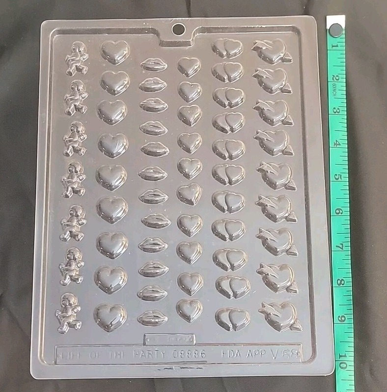 Valentines Day MINI Love Hearts Cupid Lips Arrow Chocolate Candy Plastic Mold