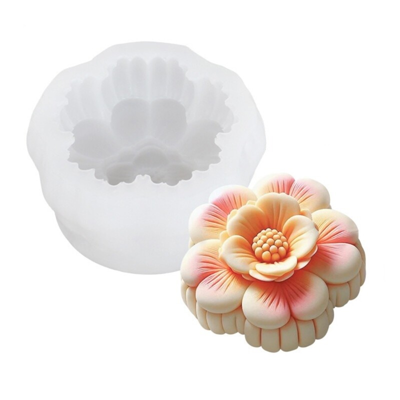 Baking Moulds Flower Shape Reusable Dessert Moulds Silicone Texture for Dessert gallery