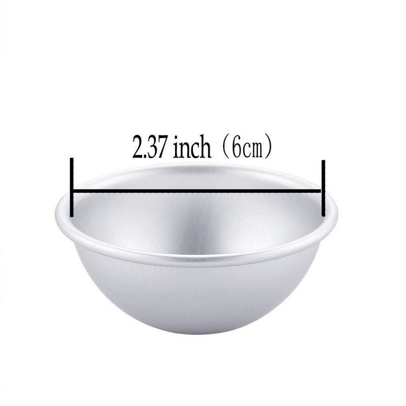 Warmbuy 12 Pcs DIY Metal Bath Bomb Molds, Set of 6 12 Pcs, Silver gallery