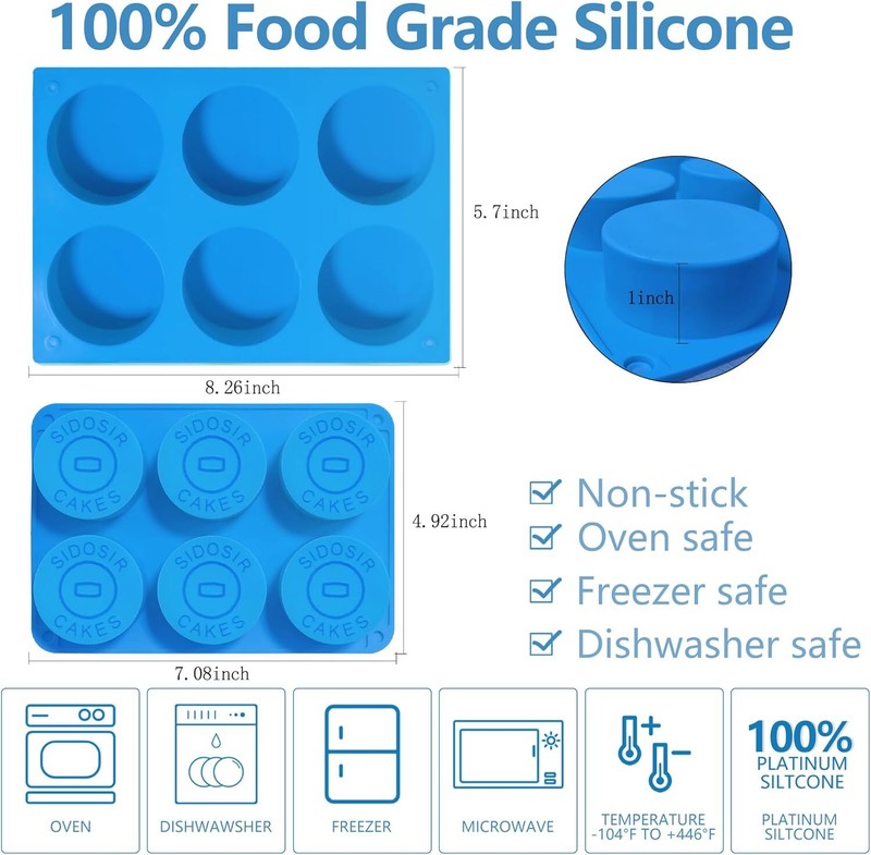Sidosir Original Cakepuck Mold Set, Cake Puck Molds Silicone mold for Blue gallery