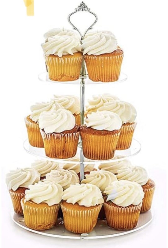 Cupcake Stand Acrylic Transparent Serving Platter Decorative Fruit Plate Cupcake gallery