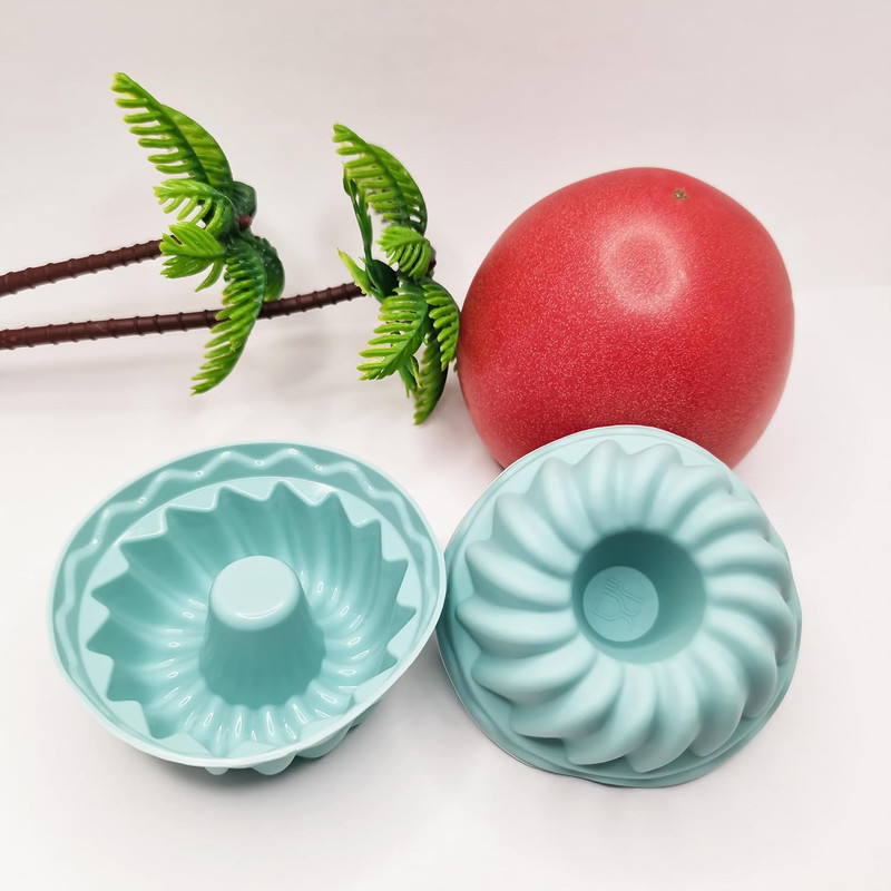 12Pzs Moldes Silicona Mini Gelatina Chocoflan Pastel Calabaza Reutilizable Horno gallery