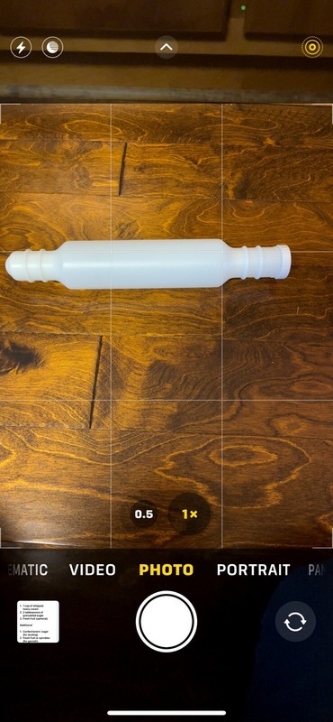 Tupperware #B1003 Fill N Chill Pastry Rolling Pin 15.5” Plastic Cap Vintage