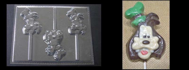 GOOFY Face MICKEY MOUSE Lollipop Chocolate Soap Candy Gummy Mold