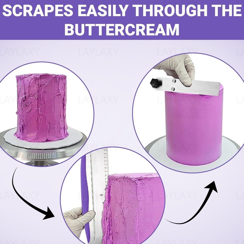 12 Inch Stainless Steel Cake Scraper Leveler And Smoother Icing Spatula Tool For gallery