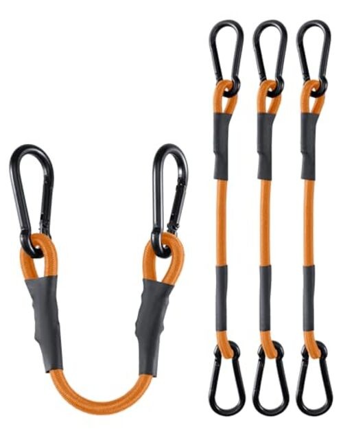 8 Pack 72 Inch Heavy Duty Bungee Cords with Carabiner Hooks, 190 lbs Max gallery