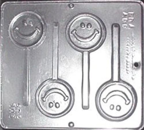 Smile Smiley Face Lollipop Chocolate Candy Mold 249 NEW gallery
