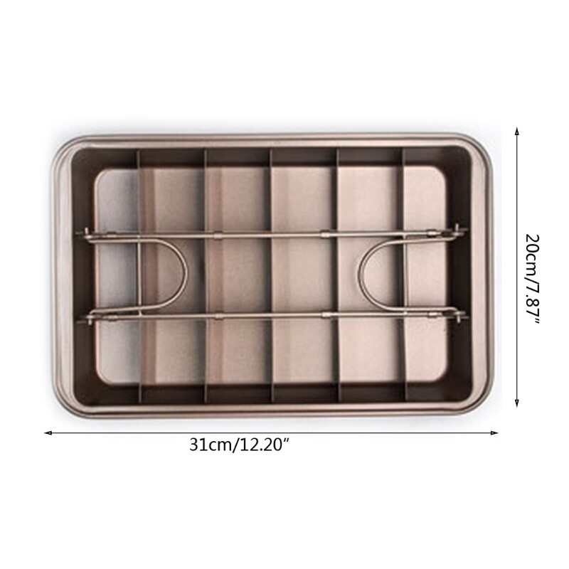 Non Brownie Pan with Removable Dividers Chocolate Cake Baking Tray Kitchen gallery