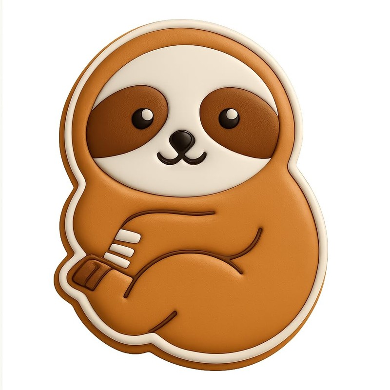 Sloth Cookie Cutter & Stamp – 3×4 Fun Kitchen Baking