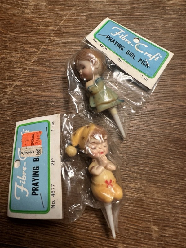 Rare Vintage 60s 70s Cake Topper Lot Wilton Elephant People Christmas Easter Etc gallery