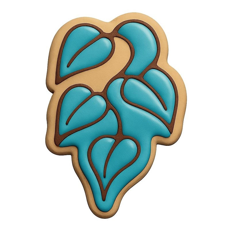 Pothos Vines Cookie Cutter & Stamp, Fondant & Clay - 3x4 gallery