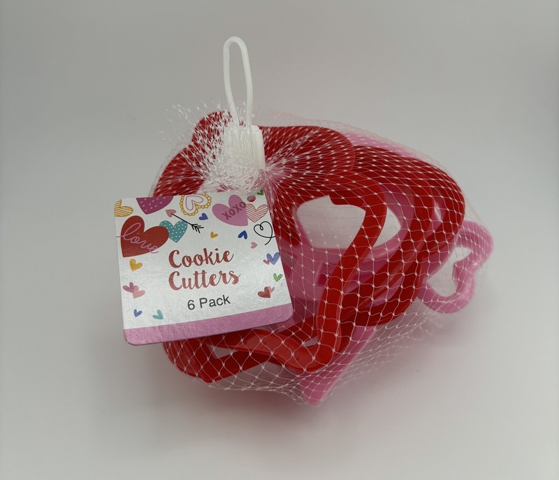 6 Piece Heart Lips XO Plastic Cookie Cutter Set, Stencil, Valentine, Love gallery