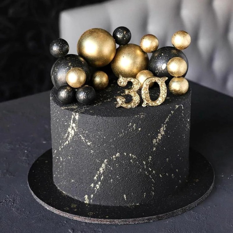 20 Pcs Ball Cake Topper Decorations Mini Balloons Cake Topper Sticks Gold Cake gallery