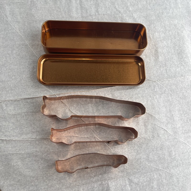 Vintage Tin Car Cookie Cutter Set of 3 Cars Stackable. Free Shipping