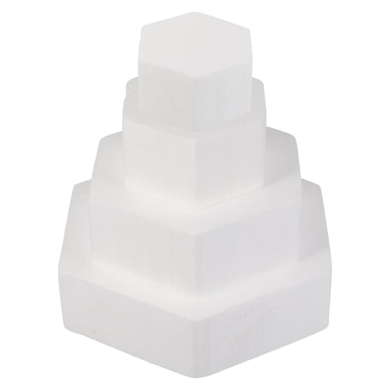 Reusable Foam Cake Dummies 9.84×1.96 Inch Fake Models Set of 4 Wedding