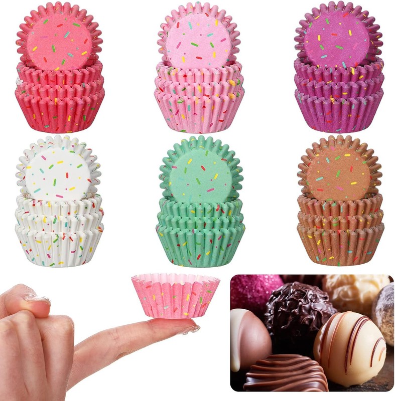 600 Count Icing Design Mini Cupcake Liner Baking Cups Paper Small Candy Cups Mak