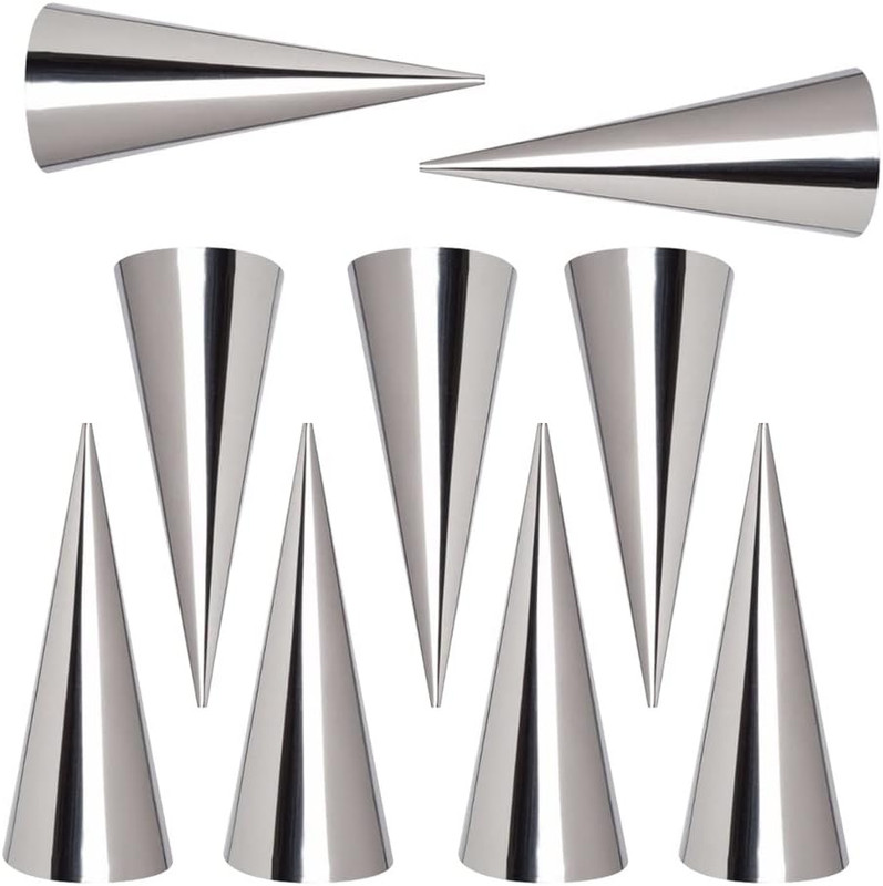 10 Pack Large Cream Horn Forms 5-Inch, Non-Stick Cream Horns Pastry Mould Croiss gallery