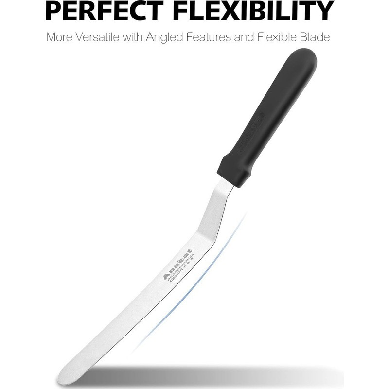Professional Angled Offset Cake Spatula 6" Stainless Steel Blade Frosting Knife gallery