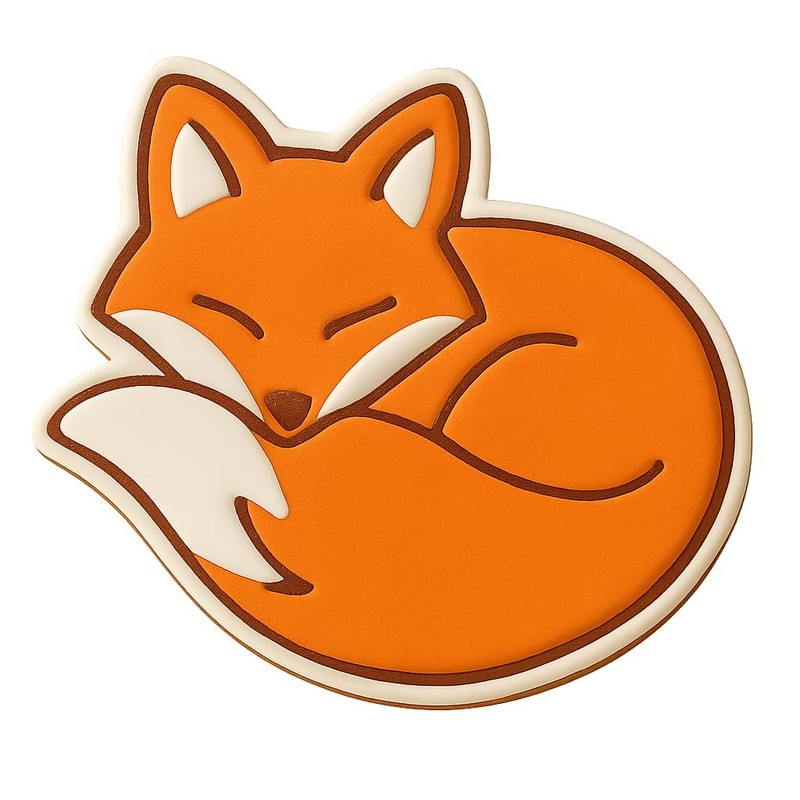 Resting Fox Cookie Cutter & Stamp - 4x3.5 Fun Kitchen Baking gallery