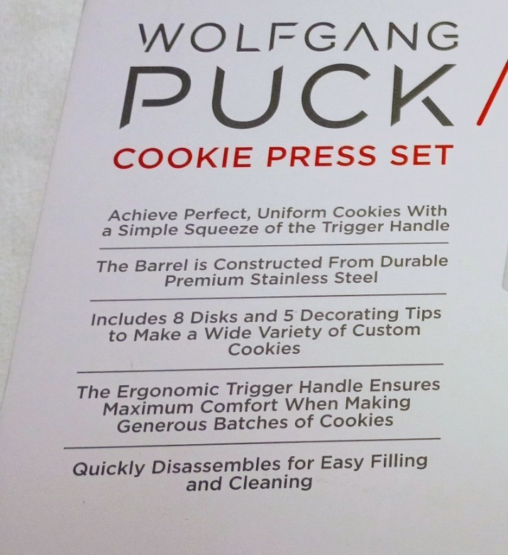 Wolfgang Puck Cookie Press Set New gallery