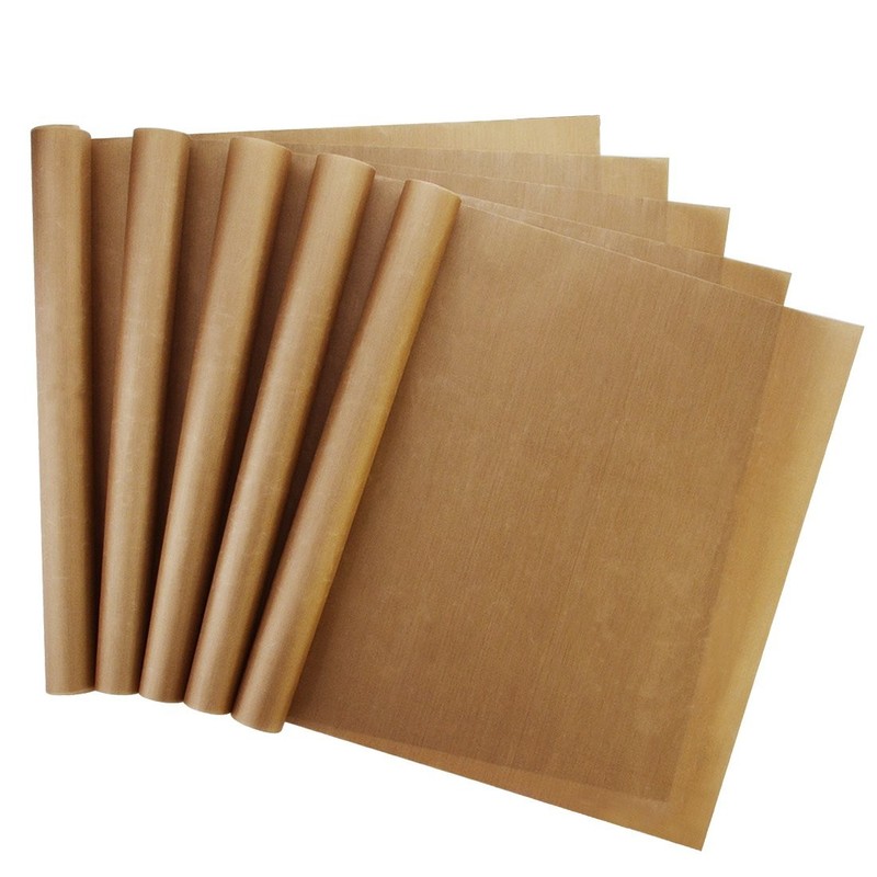5 Pack Non Stick Teflon Sheet, Bantoye 16 x 24″ PTFE Transfer 16×24, Brown