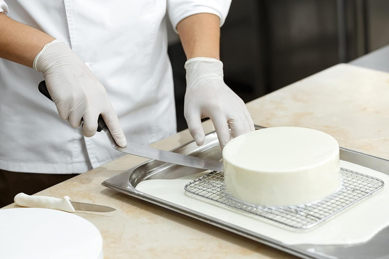 Professional Cake Decorating Tools - Large Stainless Steel 8" Icing Spatula - Of gallery