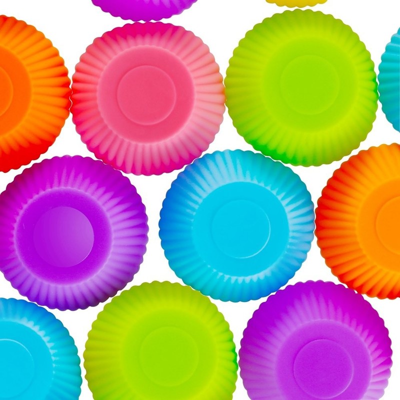 BakeBaking Mini Muffin Pan - Reusable Silicone Cupcake Molds 2in 24 Pack - Sm... gallery