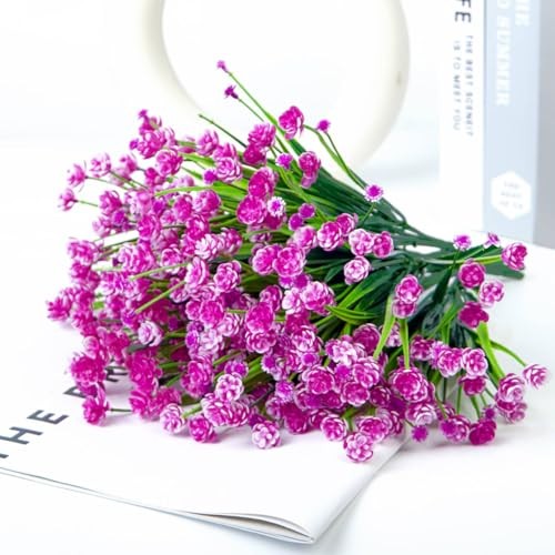 24 Bundles Artificial Flowers for Outdoors UV Resistant Fake 24 Packs Fuchsia gallery